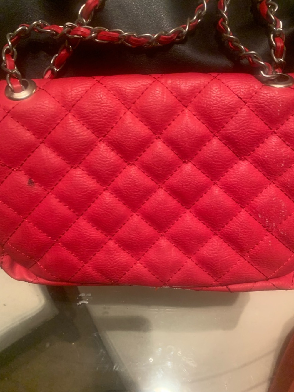 CHANEL Quilted Mini Flap Crossbody Bag in Red Purse is vintage purse open offers - Picture 4 of 6